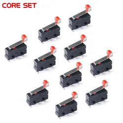 10Pcs/5pc Micro Limit Switch KW12-3 AC 250V 5A SPDT 1NO 1NC Micro Switch Normally Open Close Limit Switch with Roller Lever Arm