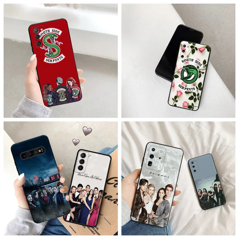 Silicone Soft Phone Case for Samsung S24 Plus S23 FE S22 S21 S20 S10 Galaxy Note20 Ultra Riverdale South Side Serpents Cover