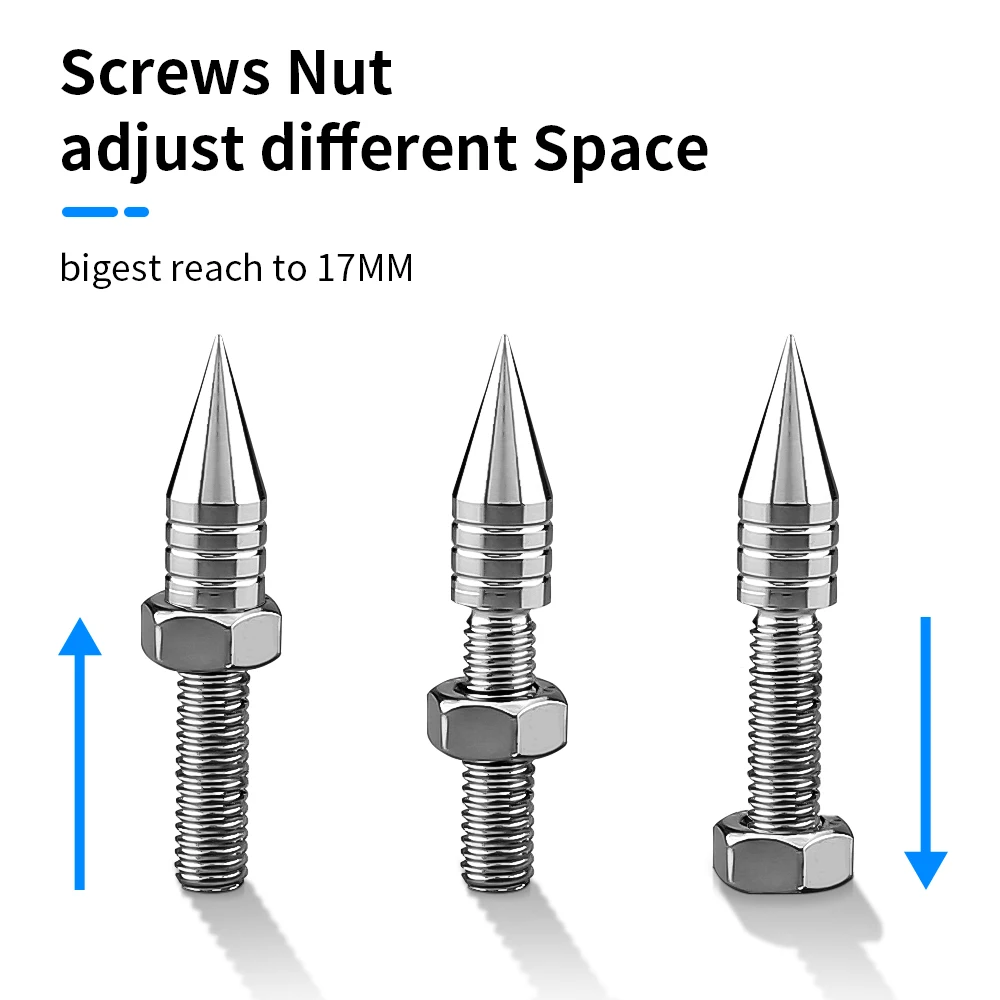 4 Chất Lượng Cao 316LSS Thép Không Gỉ Âm Thanh Chân Mũi Nhọn Đứng Cô Lập Chân CD Bộ Khuếch Đại Loa Máy Chân Đứng Miếng Lót sơn Móng Tay