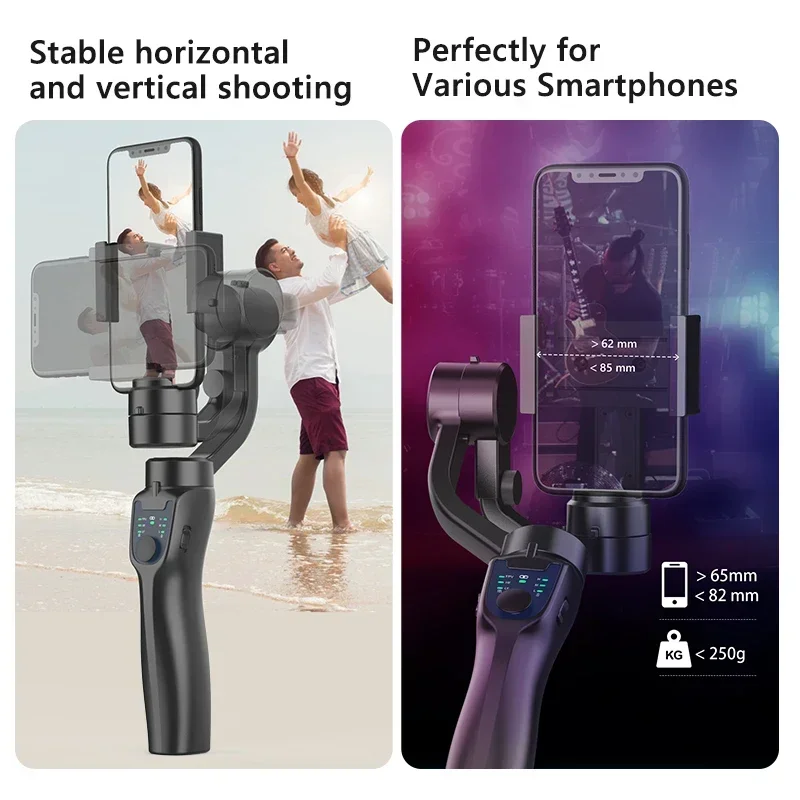 For Xiaomi iPhone Cellphone Smartphone F8 Handheld 3-Axis Gimbal Phone Holder Anti Shake Video Record Stabilizer