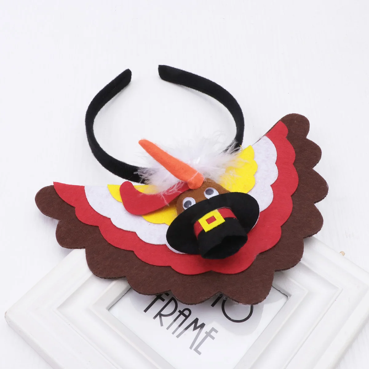 

Thanksgiving Hair Red Party Headdress Thanksgiving Hair Hoop Turkey Design Festive Activity Headwear Hairstyling Tool