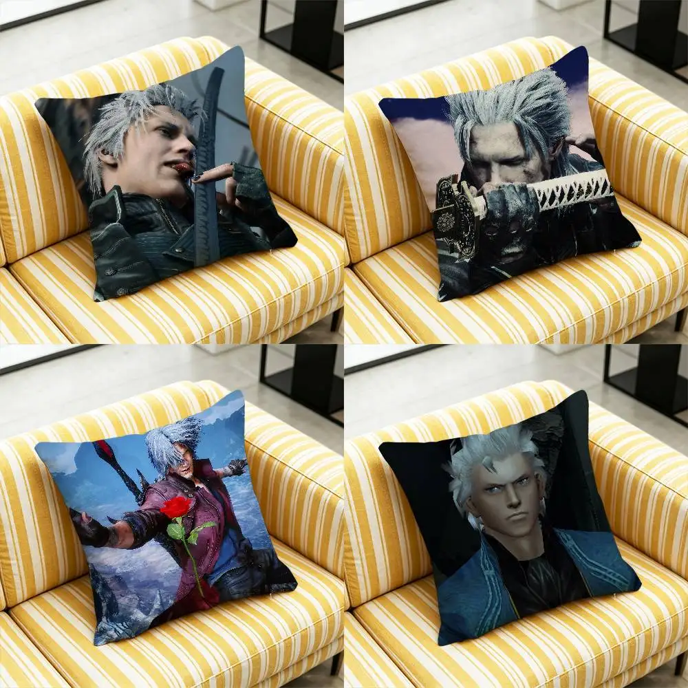 For Devil May Cry 3 5 Vergil Dante Throw Pillow Case 45cm 30cm 65cm 40cm Home Custom Square Pillowcase Cushion Cover