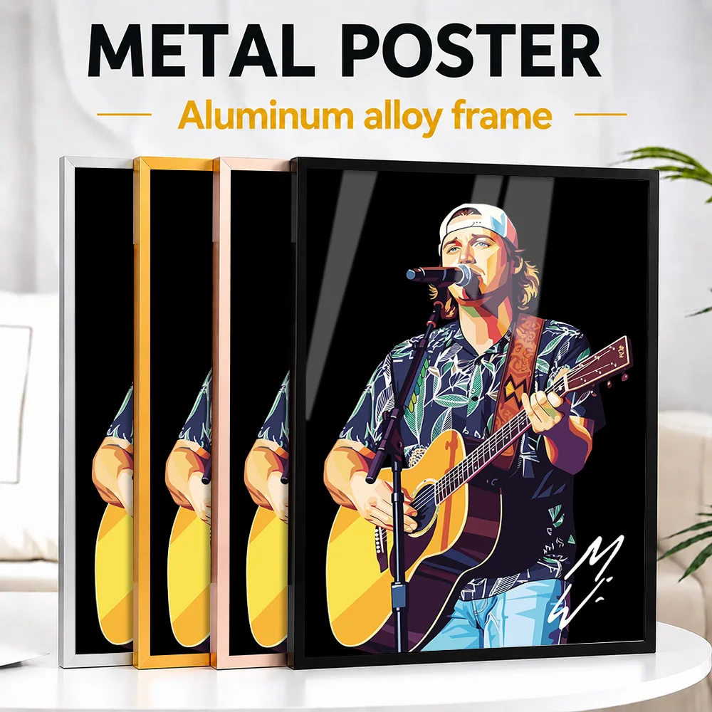 Morgan Wallen Digital Framed Metal Poster Personalized Photo Bold Music Style Wall Art For Recording Studio Memorable Fan Gift