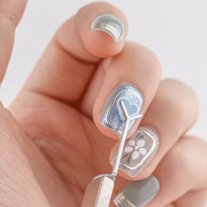 Y-shaped Nail Magnet Stick Wire Tools For Creating Heart & Ingot Shapes On Nails Love Heart Cat Eye Nail Magnet Art Accessories