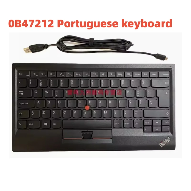 Imagem -05 - Pequeno Red Dot Wired Office Keyboard para Lenovo Usb Turco Itália Holanda Tcheco Suécia Japão Thinkpad 0b47190 Novo