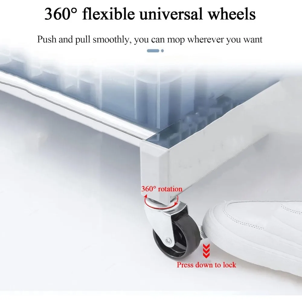 رف أدوات قائم على الأرض للمكانس والمماسح، حامل ممسحة مبللة، عربة تخزين أدوات التنظيف المتحركة، رف تصريف الممسحة #6