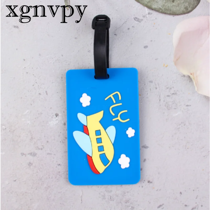 xgnvpy New Fashion Suitcase Luggage Tag Geometry Silicone ID Card Holder Baggage Label Address Identifier Travel Accessory