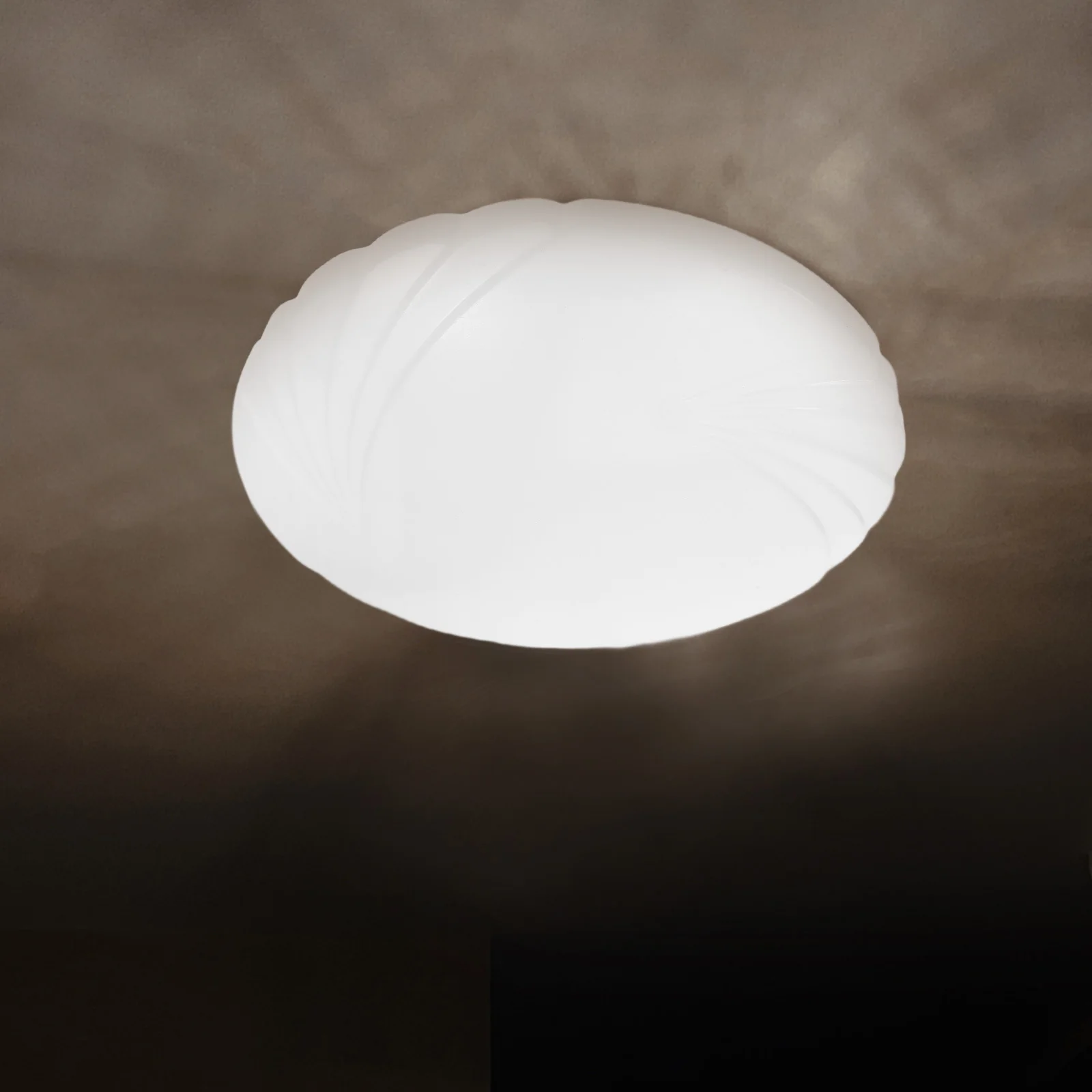 Round Ceiling Light Shade Replacement Plastic Lamp Cover High Transmittance Simple Design for Bedroom Living Room Office Kitchen