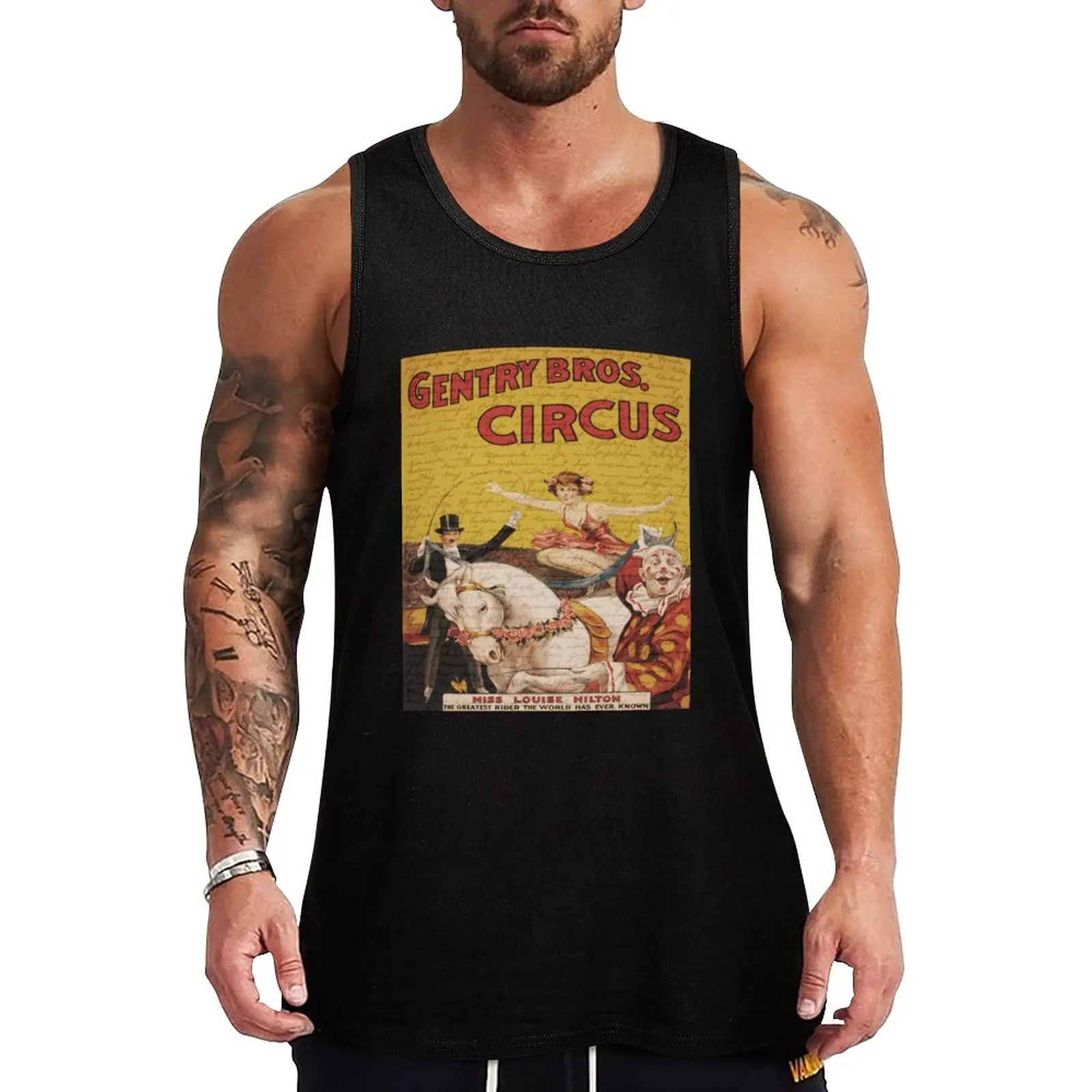 Vintage circus Tank Top Performance Stretch Tank Top Athletic Workout Wear