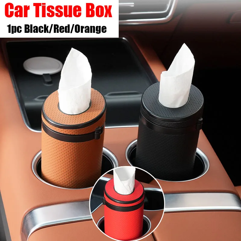 

1pc Multifunction Car Tissue Box Storage Holder Auto Round Paper Tube Dispenser Safety Broken Window Auto Interior Accessories