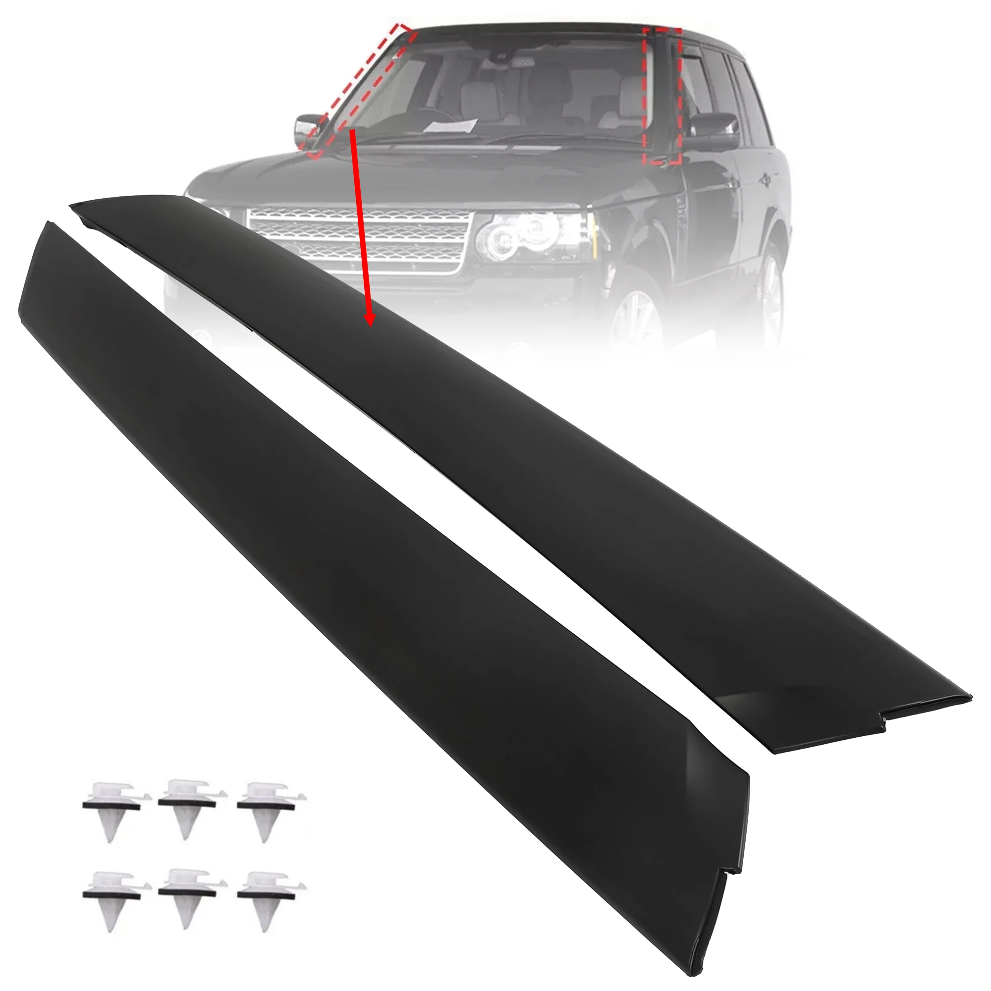 

Накладка на переднюю стойку (молдинг) из пластика для Land Rover Range Rover L322 2003-2012 DCB500172PNP DCB500162PNP LR033144