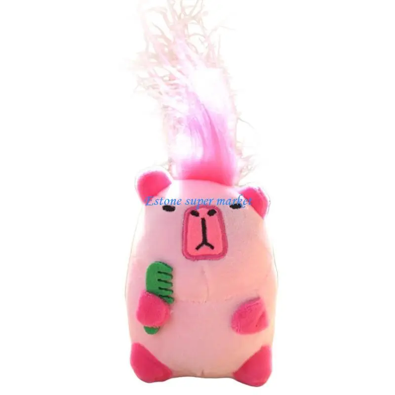 090b น่ารัก Capybara การ์ตูนพลัชคีย์จี้ยัดเป้ตุ๊ก