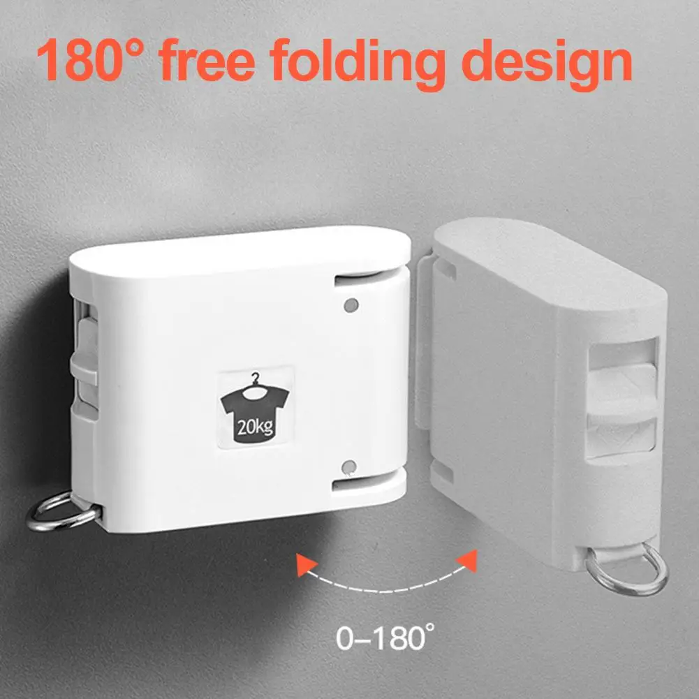Retractable Drying Line Extendable Drying Rack Heavy Duty Retractable Clothesline for Indoor Outdoor Use 180 Degrees Rotatable