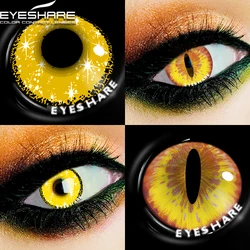 EYESHARE 2pcs New Color Contact Lenses For Eyes Cosplay Soft Yellow Blue Colored Contact Lenses Halloween Makeup Eyes Color Lens