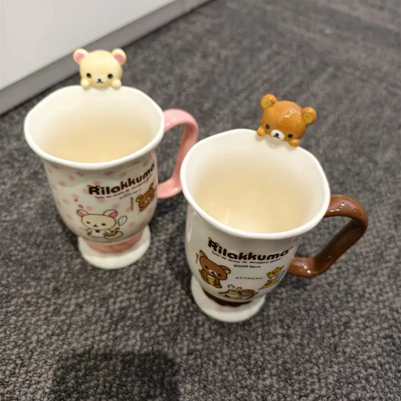 Rilakkuma Ceramic Mug 400ml Cute Porcelain Coffee Cup Breakfast Water Cup For Couple Birthday Gift Home Office Use