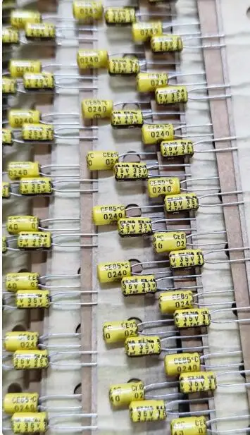 

30pcs/lot Original Japanese ELNA 35V 4.7UF Yellow Robe Yellow Audio Electrolytic Capacitor 4X7 free shipping