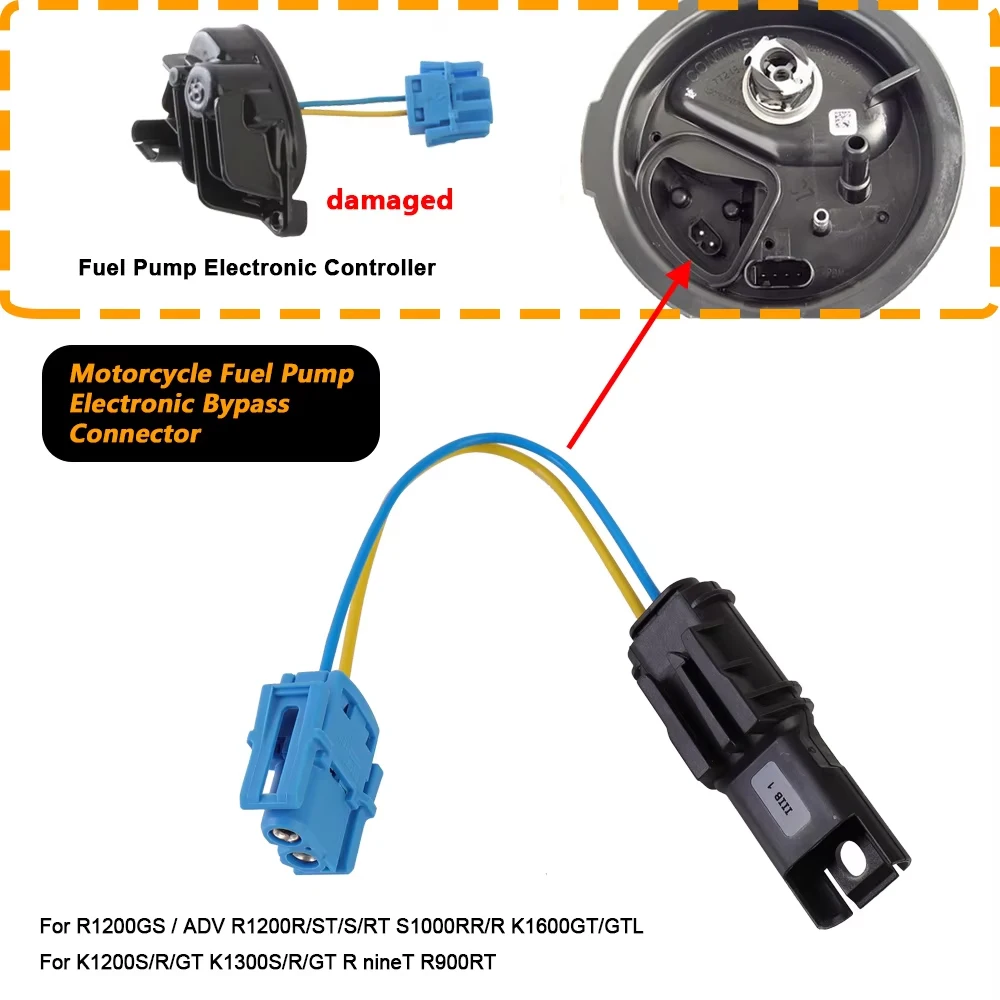 Motorcycle Fuel Pump Electronic Bypass Connector Kit Controller For BMW R1200GS ADV R1200RT S1000RR K1600GT RnineT R900RT K1200R