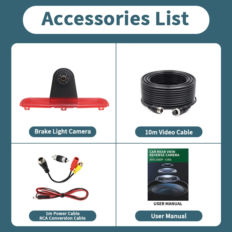AHD 1080P سيارة الفرامل ضوء الرؤية الخلفية كاميرا احتياطية لشركة فيات Ducato بيجو الملاكم سيتروين التتابع للرؤية الليلية مقاوم للماء #6