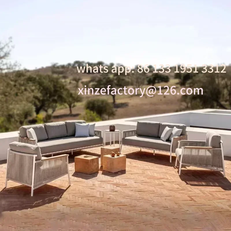 

Customizable Sofá tejido de cuerda para exteriores,