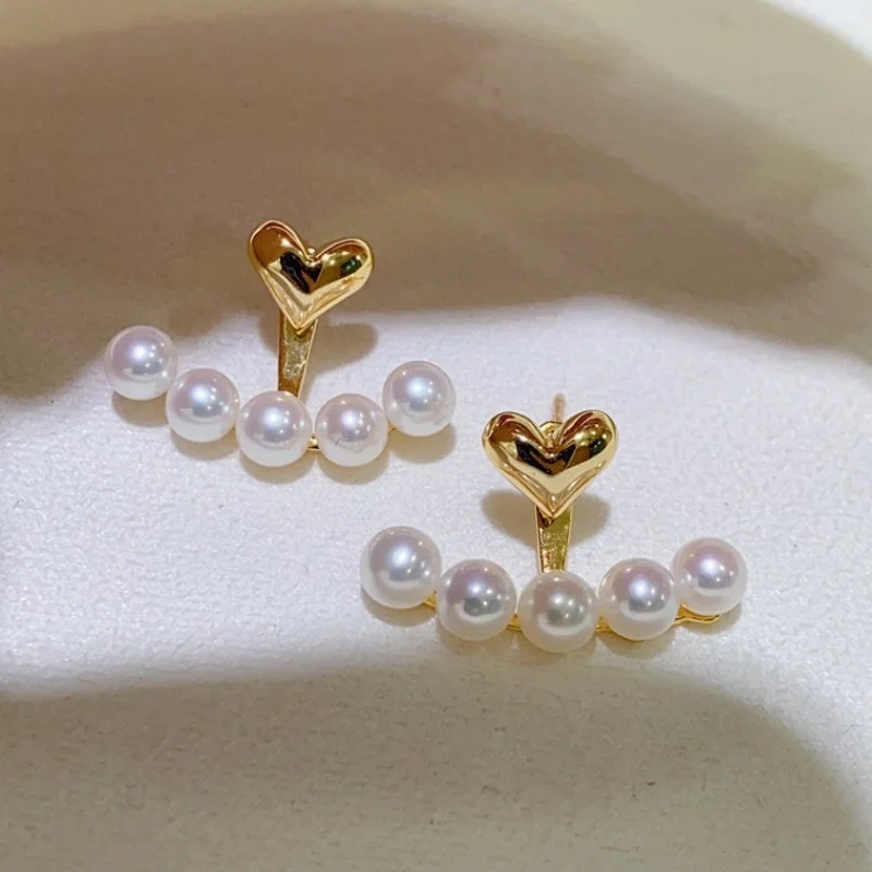 

Серьги-гвоздики SGARIT с натуральным жемчугом для женщин, круглые серьги-гвоздики в форме сердца, элегантные серьги-гвоздики для вечеринки, свадебные украшения, подарок на день валантина