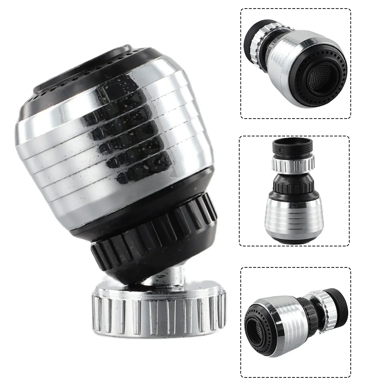 360 Degree Swivel Kitchen Faucet Aerator Adjustable Dual Mode Sprayer Filter Diffuser Water Saving Nozzle For Kitchen Bathroom