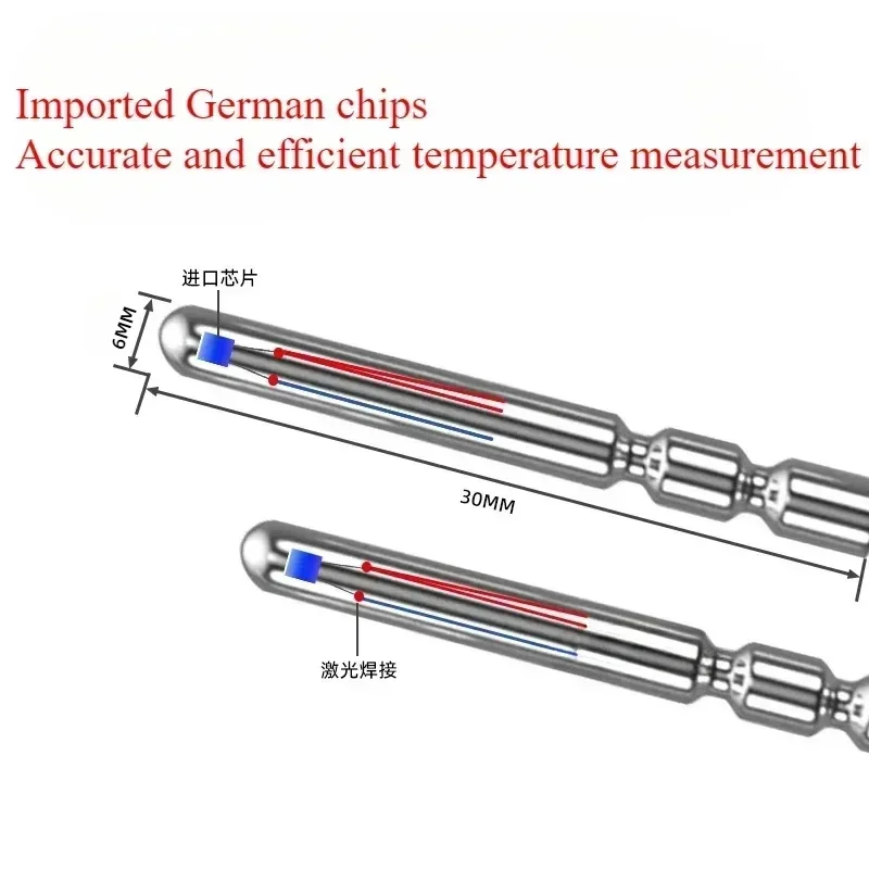 2 Wire PT100/PT1000 Thermal Resistance 2 Core Platinum Resistance Temperature Sensor Silicone  Waterproof