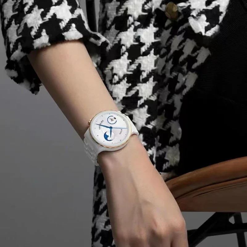 Керамический ремешок 22 мм 20 мм для Huawei Watch 4/GT5-4-3 Pro 43 мм/46 мм, металлический браслет-браслет для Samsung Watch 6/5/4/3 Amazfit GTR4