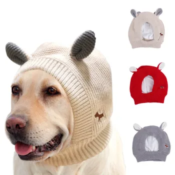 Ruhig Hund Gehörschutz Lärm Schutz Pet Ohren Abdeckungen Gestrickte Hut Angst Relief Winter Warme Ohrenschützer Für Medium Large Hunde neue