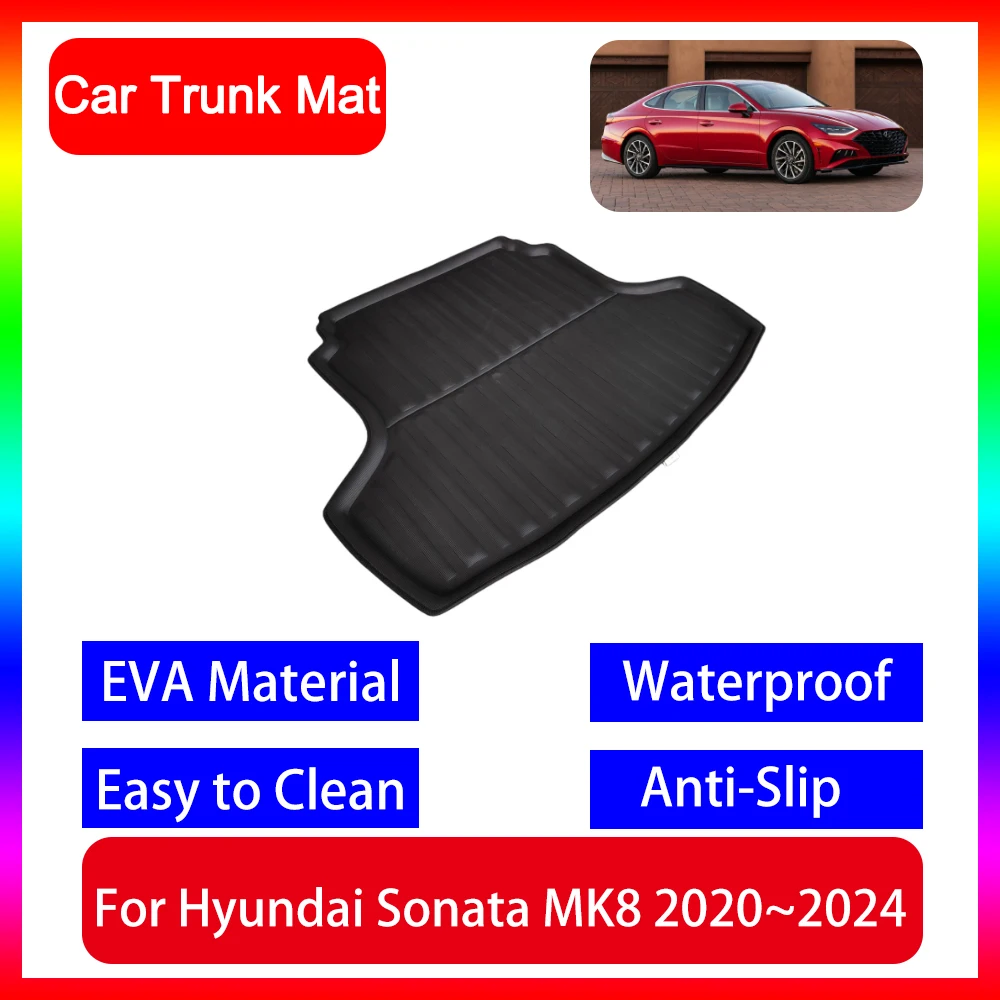 

For Hyundai Sonata DN8 MK8 2020 2021 2022 2023 2024 Car Trunk Mat Waterproof Carpet EVA Anti-slip Pad Mat Interior Accessories