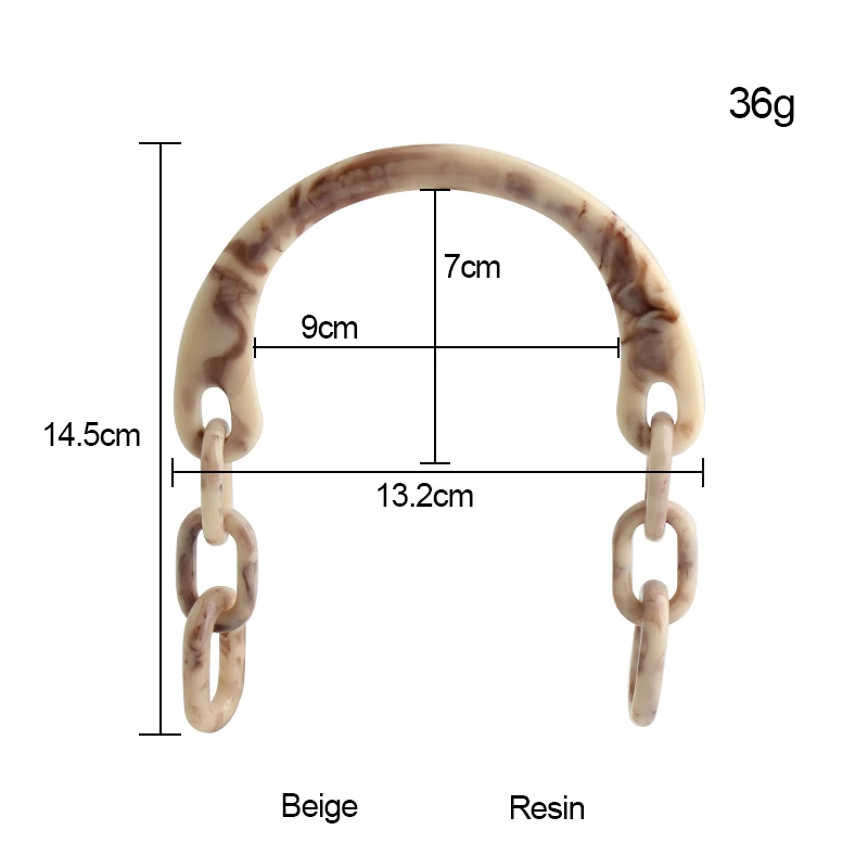 핸드백용 아크릴 수지 가방 스트랩, DIY 숄더백 스트랩, 지갑 크로스바디 가방 핸들, 수지 체인 벨트 가방 부품 액세서리