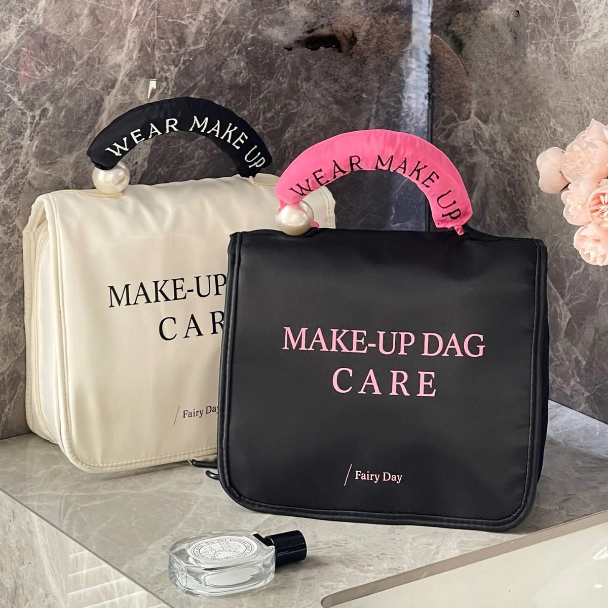 Portable Travel Makeup Bag with Large Capacity Portable Storage and Toiletries Bag