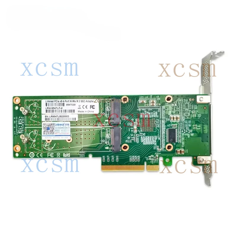 FOR LRNV9547LP-4I (2280) PCI Express X 8 to Quad Ports 4 X M.2 NVMe SSD Switch Adapter