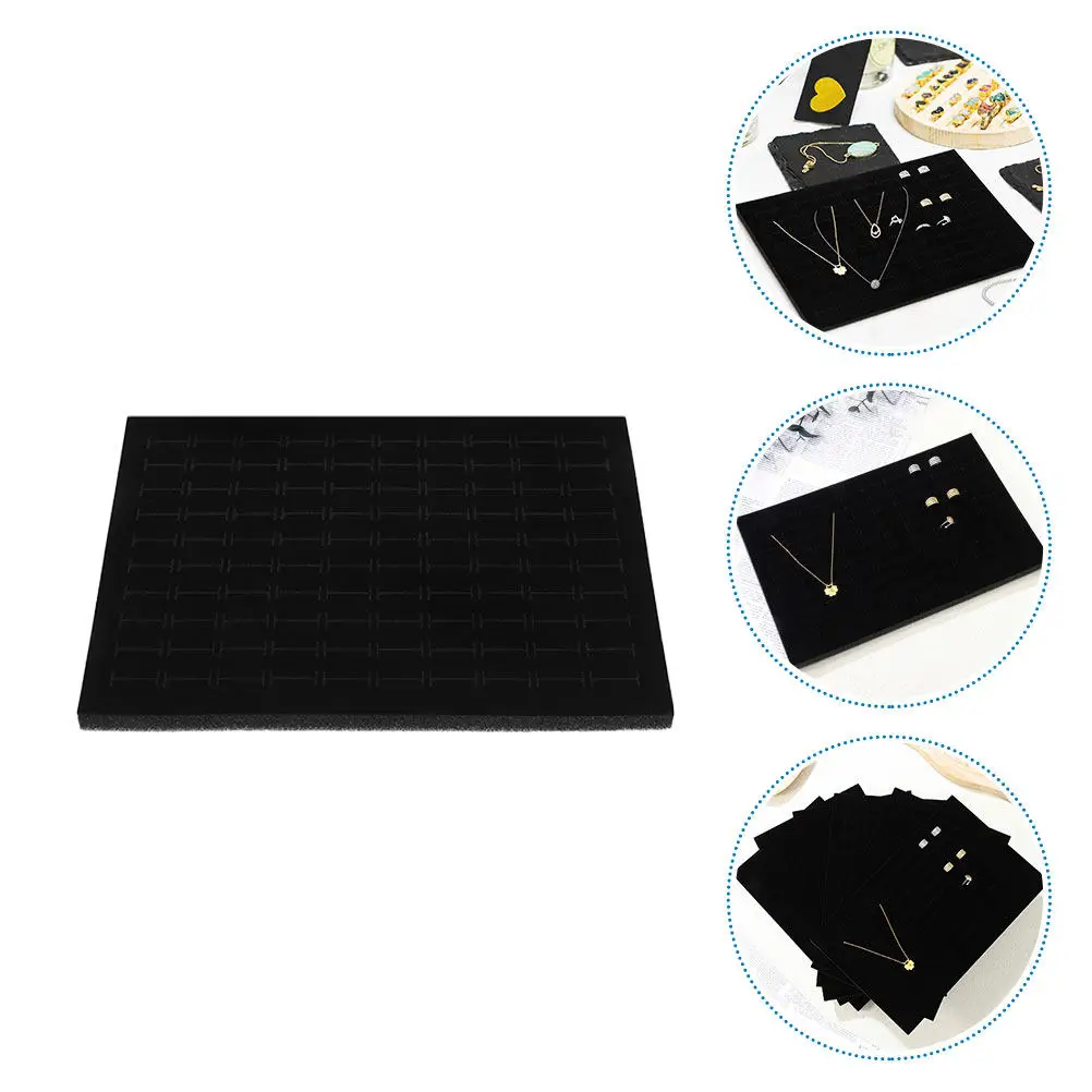 

12Pcs Jewelry Box Liners Felt Sponge Inserts Ring Display Tray Soft Cushion Organizer for Rings Earrings Drawer Storage