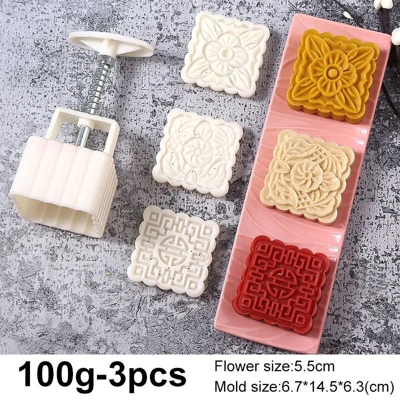 1 Set DIY Backform für Mondkuchen, Handpresse-Keksstempel, Mondform für Kuchendekoration, Gebäck-DIY-Werkzeug, Backzubehör, Bar-Tool, Mittelherbstfest