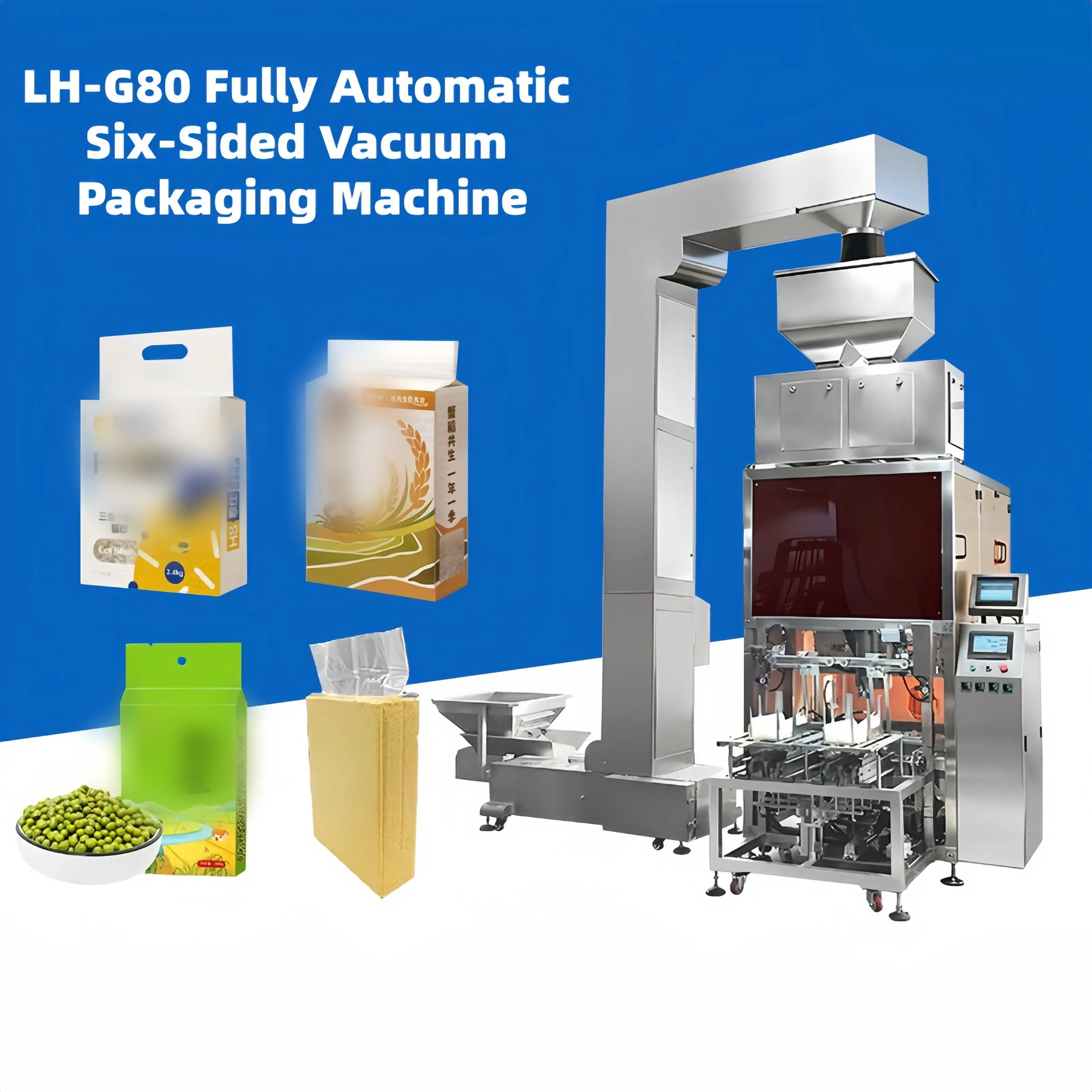 1 Kg To 10 Kg Beans and Rice Packing Machine Price Bag Vacuum Packaging Sealing Automatic Weighing and Filling Machine for Rice