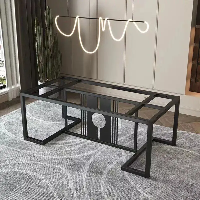 Wrought iron desk leg bracket marble rock slab table  bracket wrought iron coffee tea bottom metal support
