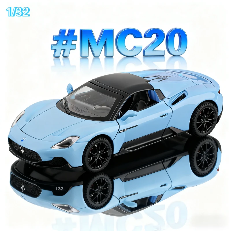 

1:32 MC20 Спортивный автомобиль из сплава, литье под давлением и игрушечный автомобиль, металлическая модель автомобиля, коллекция звуков и света, детские подарки
