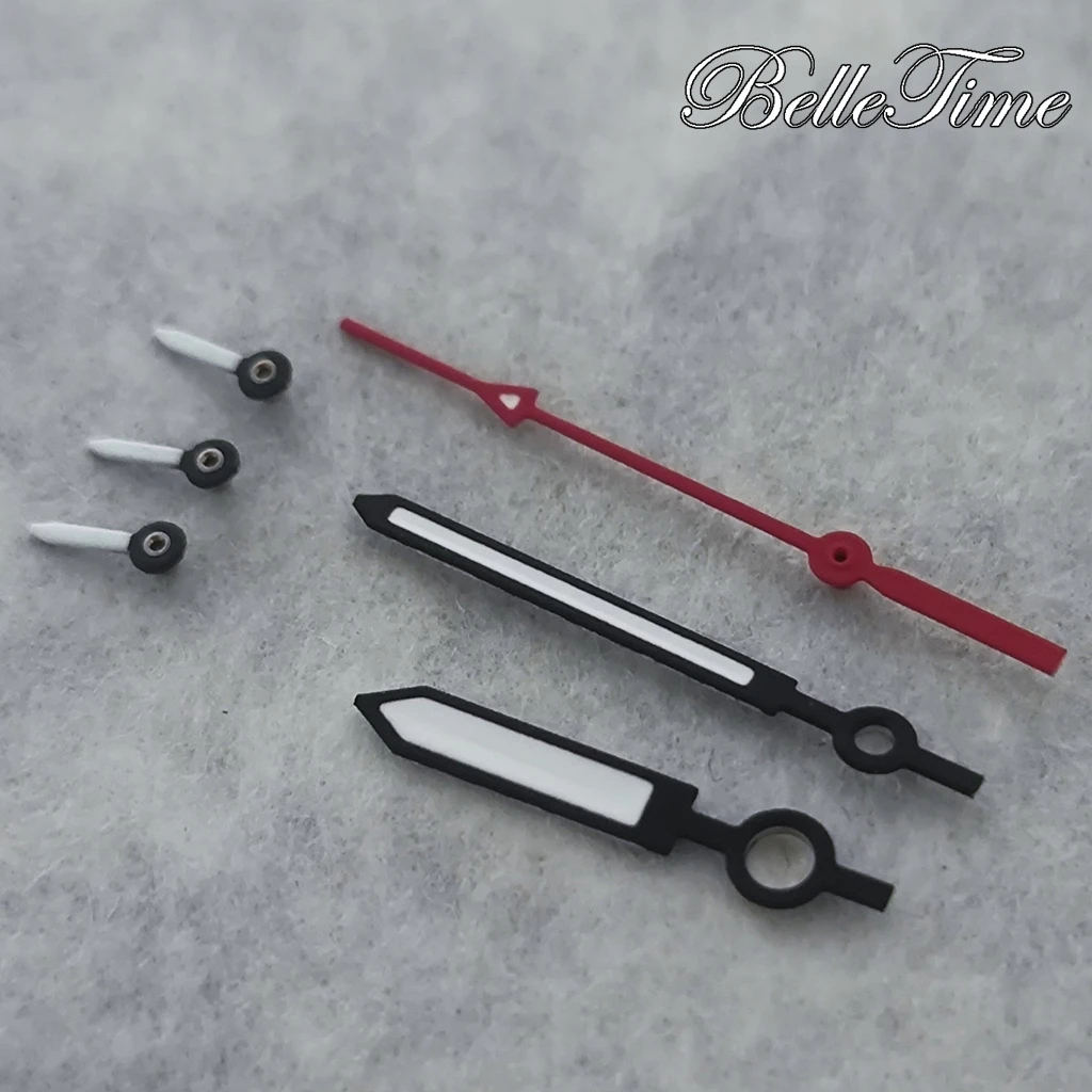 Reloj de cuarzo VK63 negro y rojo, cronógrafo con 6 agujas luminosas verdes, accesorio para relojes con movimiento de cuarzo VK63 VK64