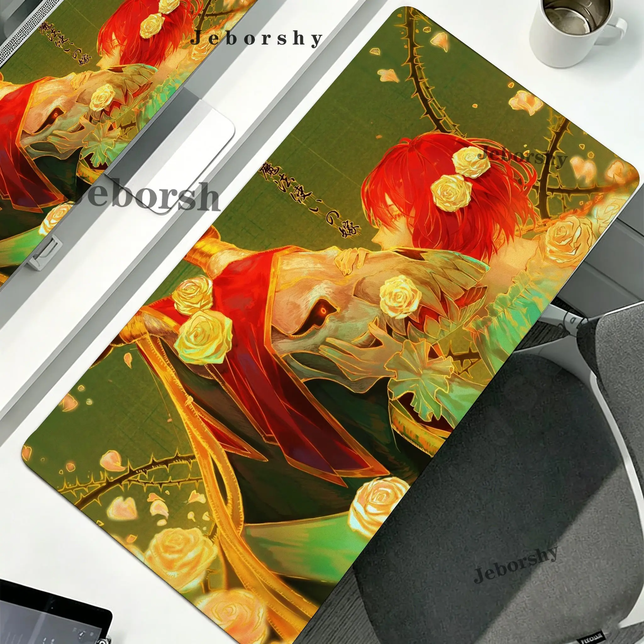 Cartoon T-The Ancient Magus Bride Mouse Pad Non-slip Rubber Balance Computer Decoracion Deskmat Laptop Office Large