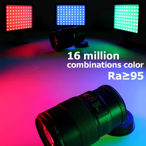 Imagen 2 del producto Luz LED para fotografía U800 RGB, luz LED para estudio fotográfico, cámara, teléfono, vídeo, lámpara de Panel RGB, luz LED Vdieo para YOUTUBE Tiktok LIVE