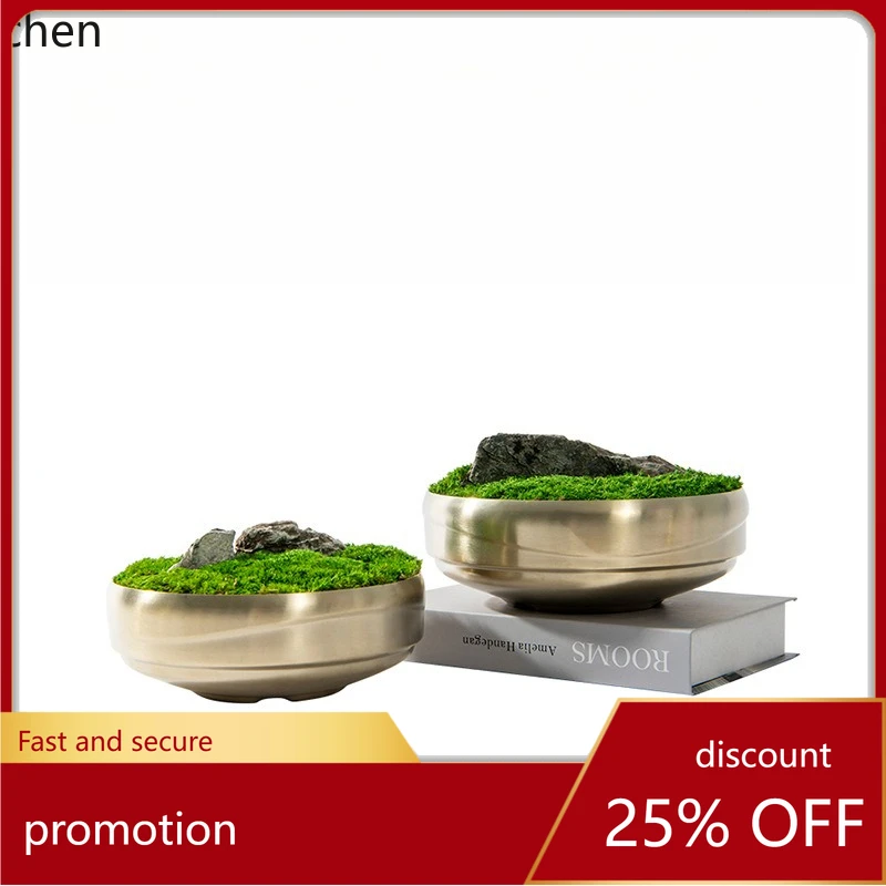 

CZ Moss Bonsai Sales Office Discussion Table Tea Room Tea Table Zen Green Plant Floral Decoration Ornament