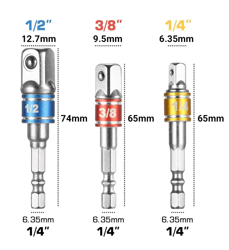 Socket Adapter Impact Grade CR-V 1/4\