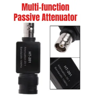 HT201 20:1 Voltage Attenuator 10MHz Bandwidth For Oscilloscope High Voltage Signal Reduction Circuit Debugging Tool B'lack