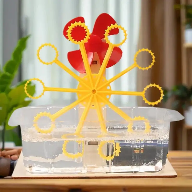 Fascinating DIY Bubble Machine and Puzzle Toy Set – Handcrafted and Educational Kid's Gift.