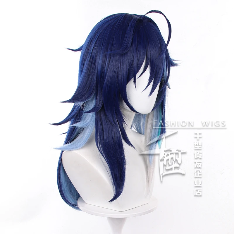 Gioco Genshin Impact Ororon Parrucca Cosplay Capelli blu scuro Natlan Festa di Halloween Gioco di ruolo Puntelli di gioco Accessorio Donna Uomo