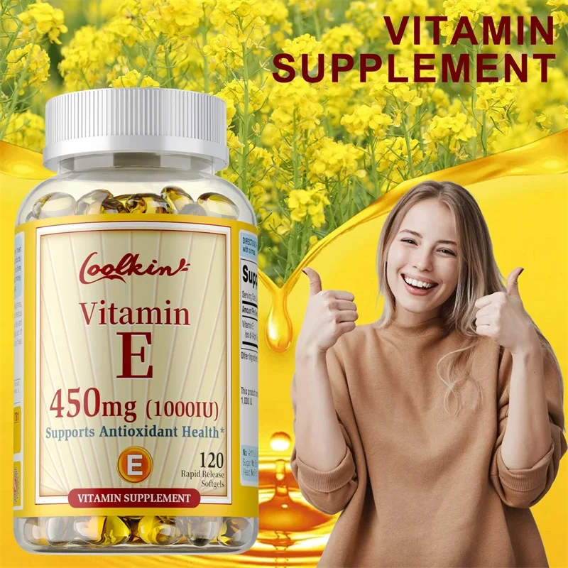 Vitamin E Capsules 450mg - Anti-oxidation, Anti-aging, Improve Skin Condition, Enhance The Immune System, Easy To Absorb