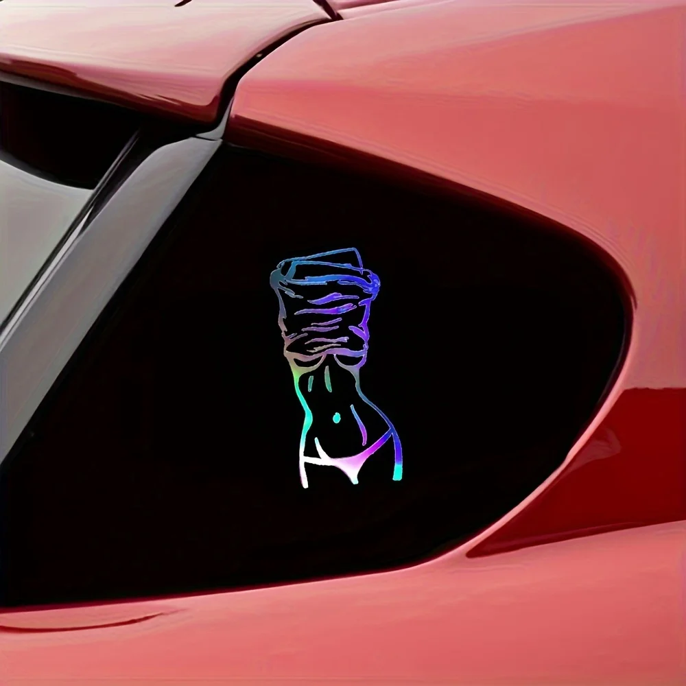 2 قطعة صورة ظلية جميلة دراجة نارية ملصقات مقاوم للماء DIY بها بنفسك دراجة نارية سكوتر نافذة السيارة شارات الفينيل زينة ذاتية اللصق