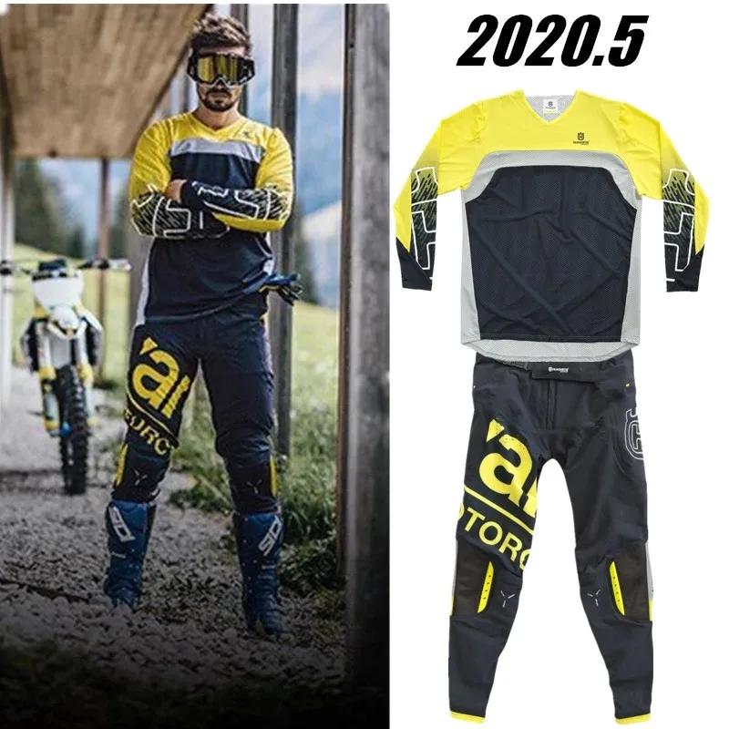 

clearnce size 32 2020 husqvarna Motocross Gear Set Top Off Road MX Combo Navy Moto Jersey And Pant