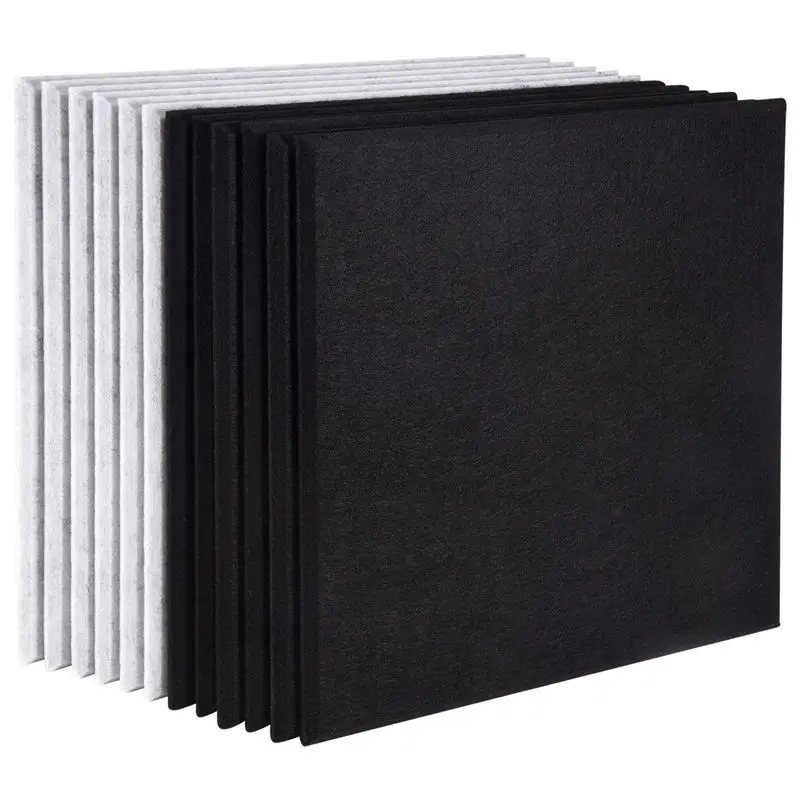 AB02 12 Pcs Acoustic Foam Panels,Soundproofing Panel Beveled Edge Sound Panels, Acoustic Treatment Used In Home&Offices Wall