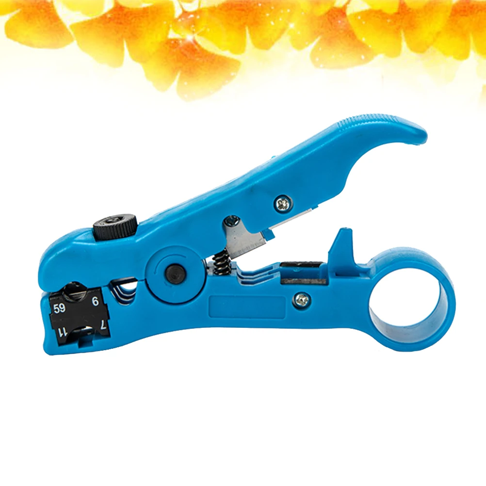 Cable Stripper Coax Manual Stripping Tool Wire Stripper Compression Fitting RG59 RG6 UTP STP Round Flat Cable